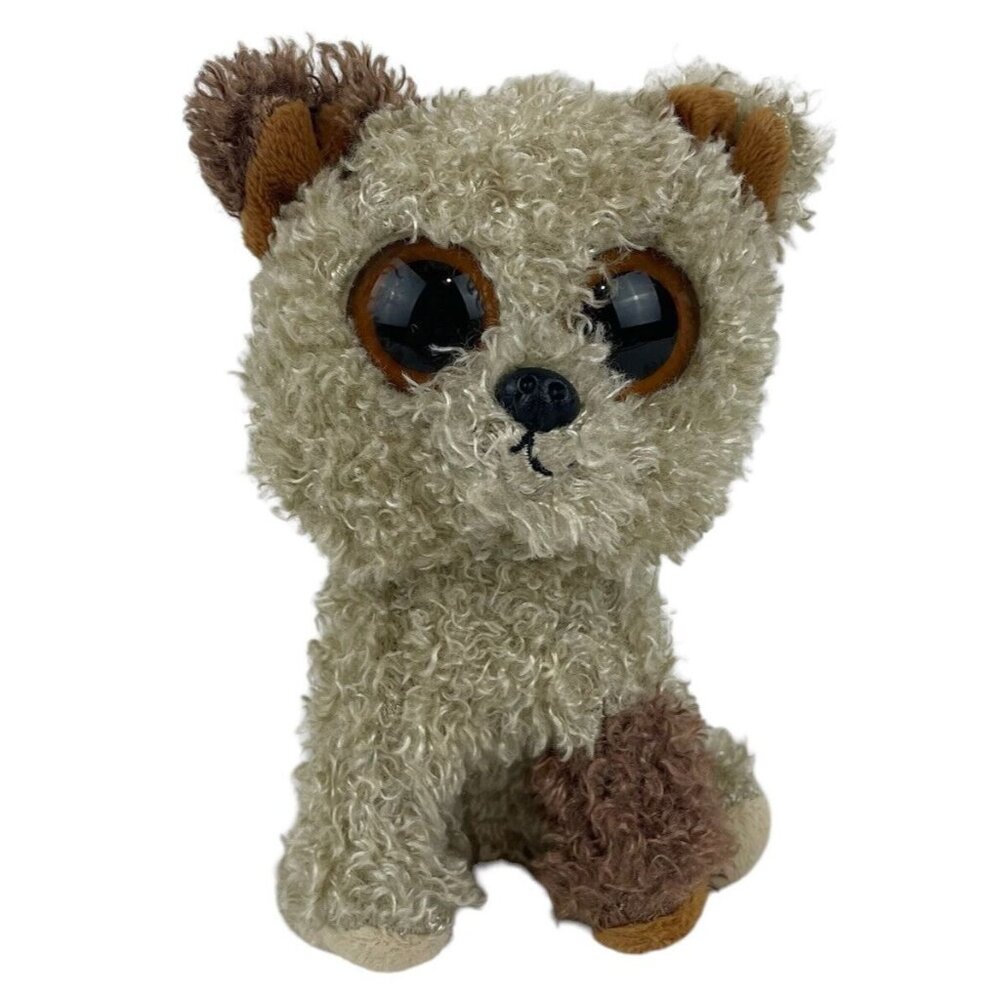 Ty Beanie Boos Puppy‎ Dog Rootbeer 7” Plush Big Solid Orange Eyes No Tags